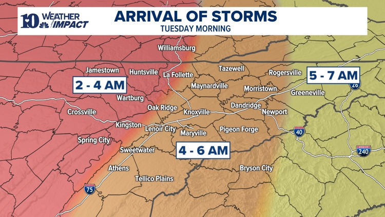 Weather Impact Alert: Heavy rain and gusty winds this morning, and ...