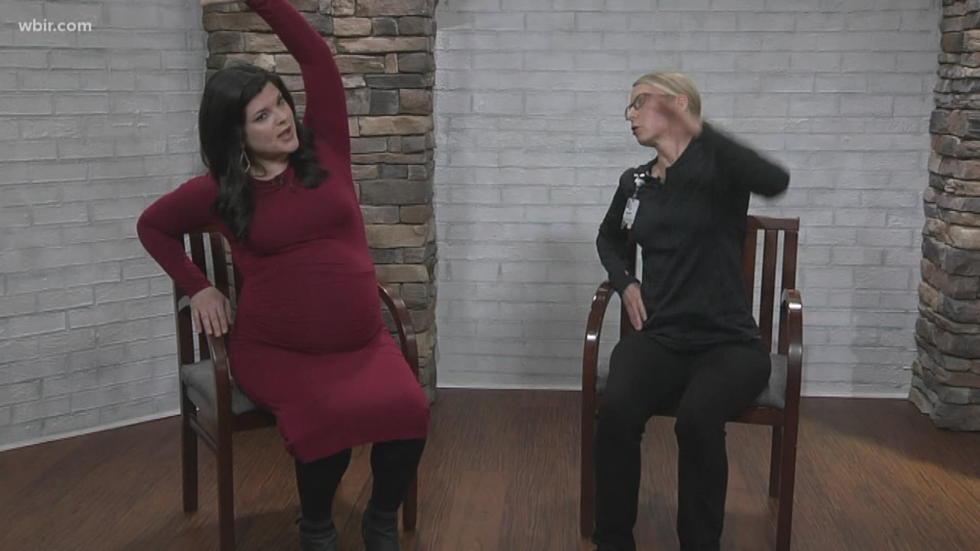 Exercising isn't easy while you're pregnant. So, Amy Shafer from UT Medical Center showed us some streches women can do if they're pregnant.