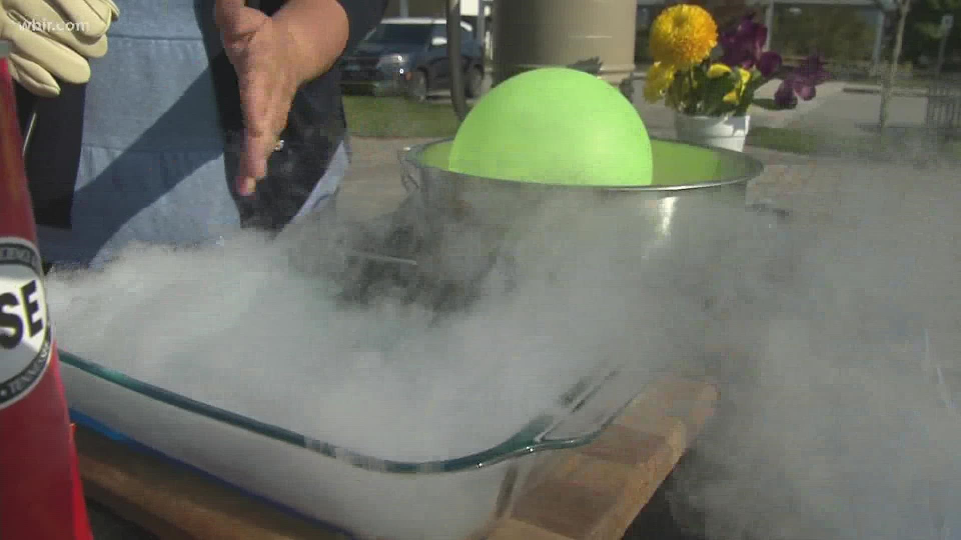 Shannon Smith joins up with AMSE to do a science experiment with liquid nitrogen.