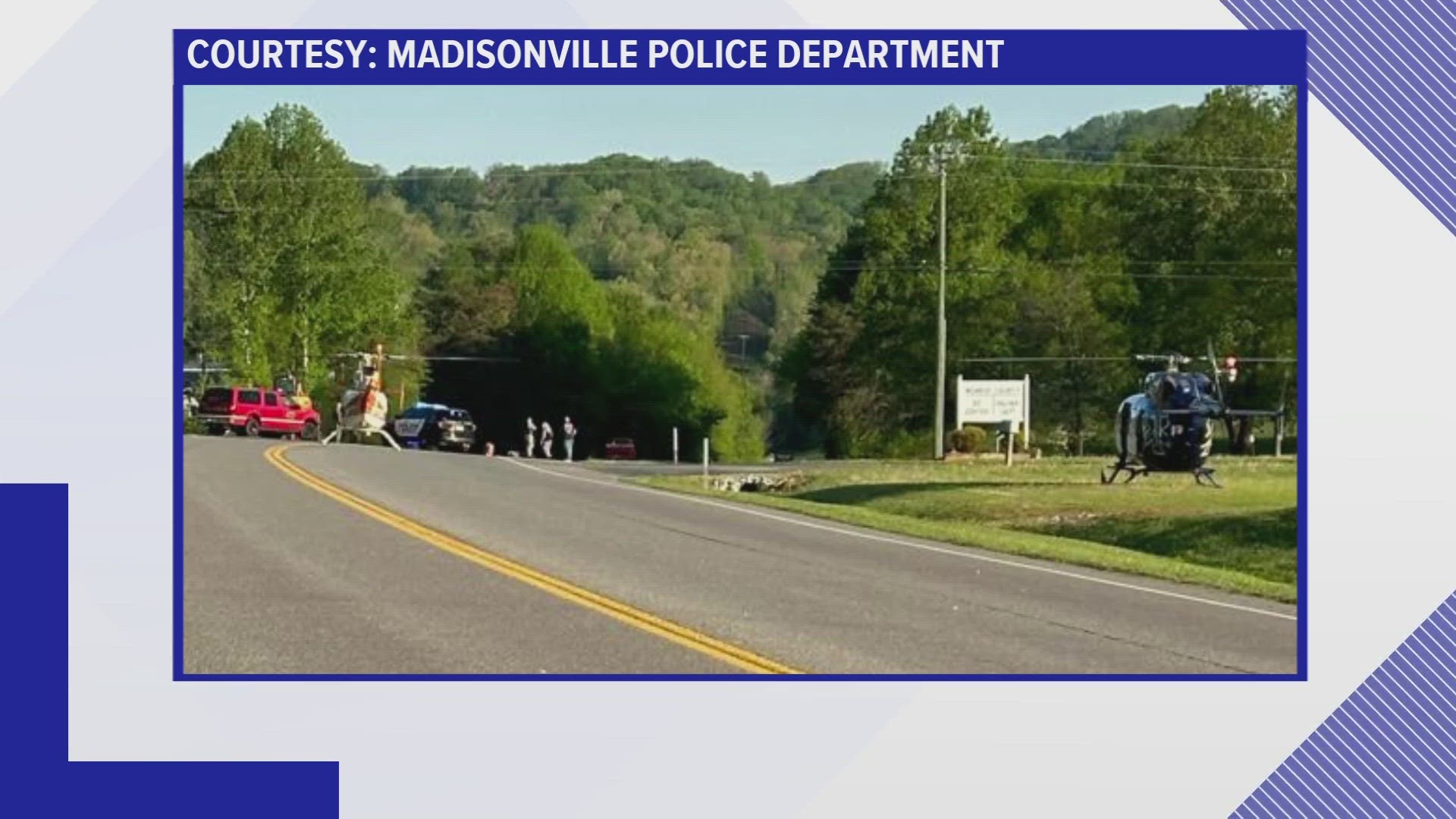 The crash happened Tuesday morning on New Highway 68, according to the Madisonville Police Department.
