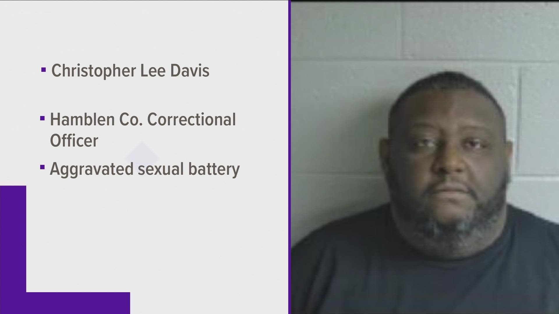 According to records, Christopher Davis was armed with a gun when he sexually assaulted a victim in the parking lot of the Hamblen County Justice Center.