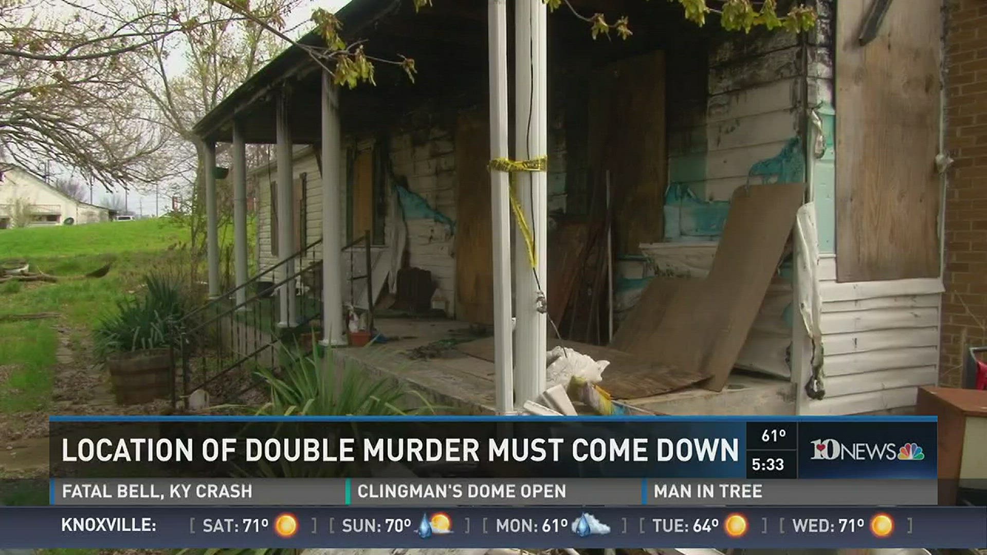 Roger Aiken and his aunt, Elizabeth Cooter were murdered in their Greeneville home in 2014. The house was set on fire to cover up the evidence.	Today that home still stands, but the city is now forcing the family of the victims to tear it down