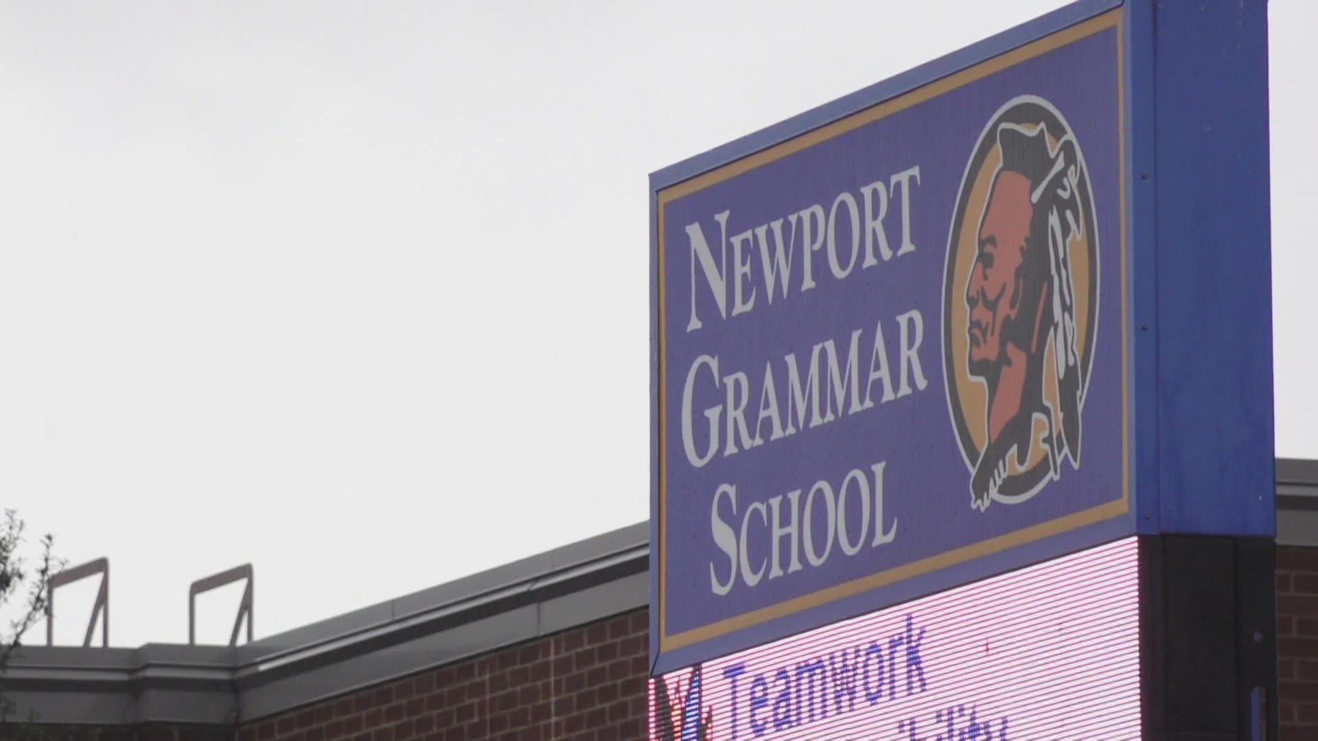 Students and staff from Newport Grammar School returned to the classroom after a terrifying storm.