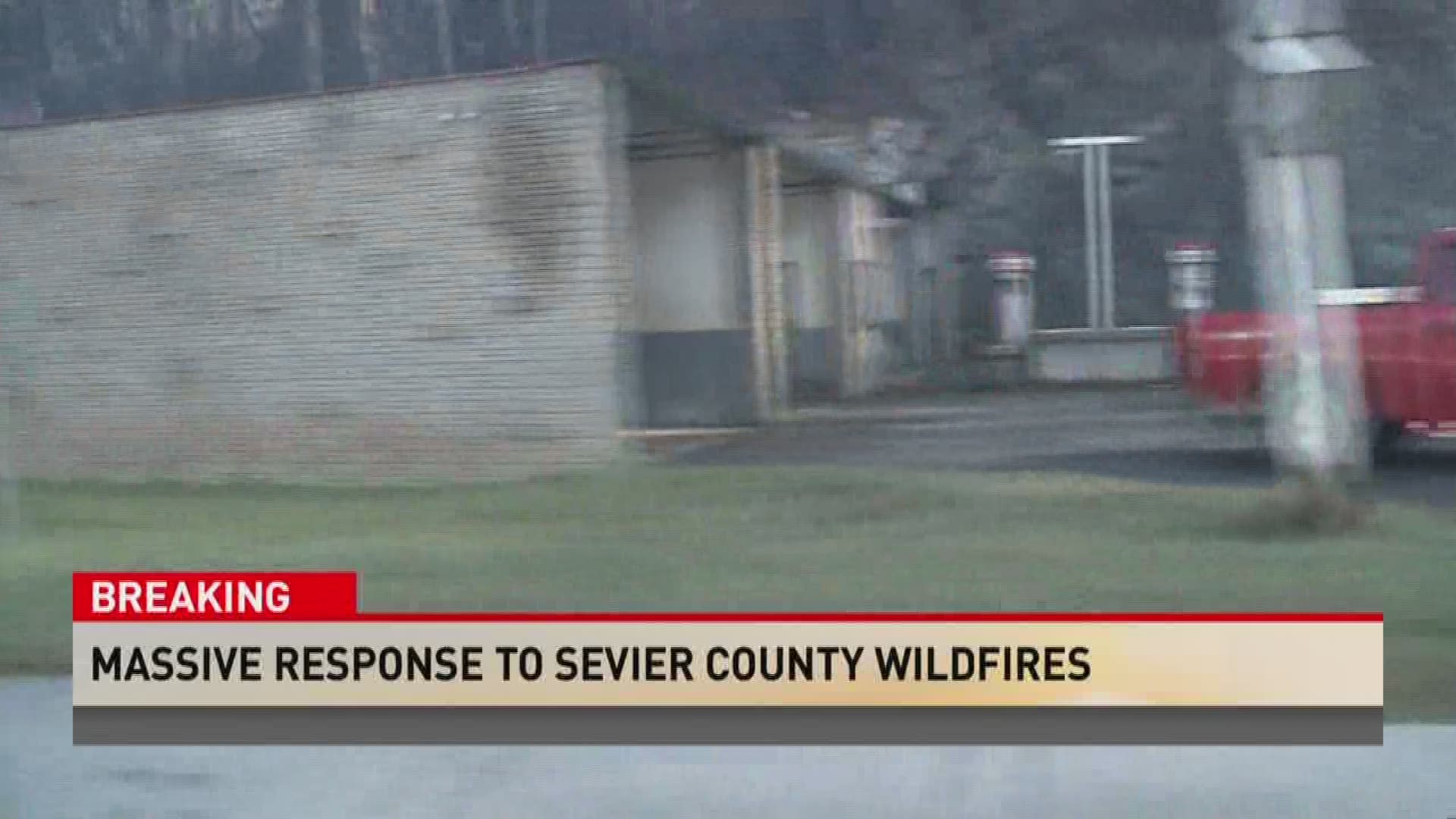 Massive response to Sevier County Wildfires