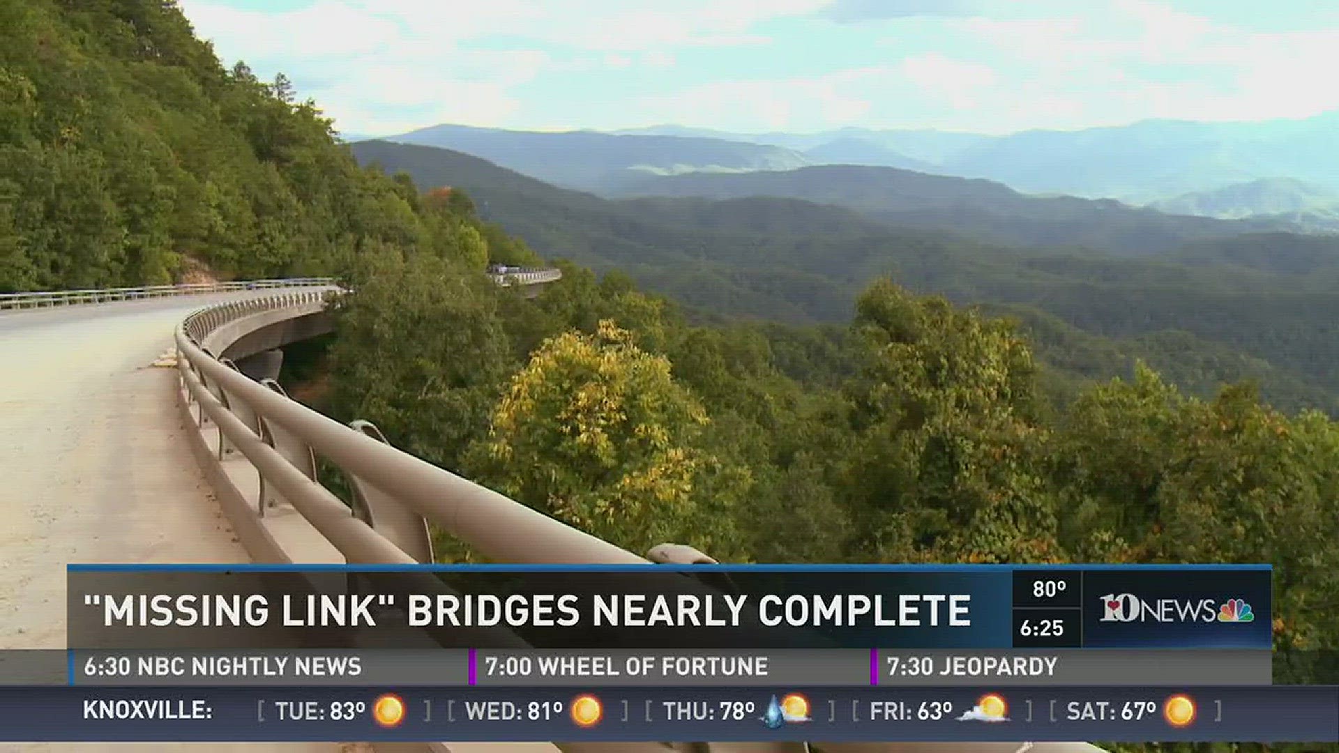 Oct. 31, 2016: A section of the Foothills Parkway known as the "Missing Link" is finally close to being complete.