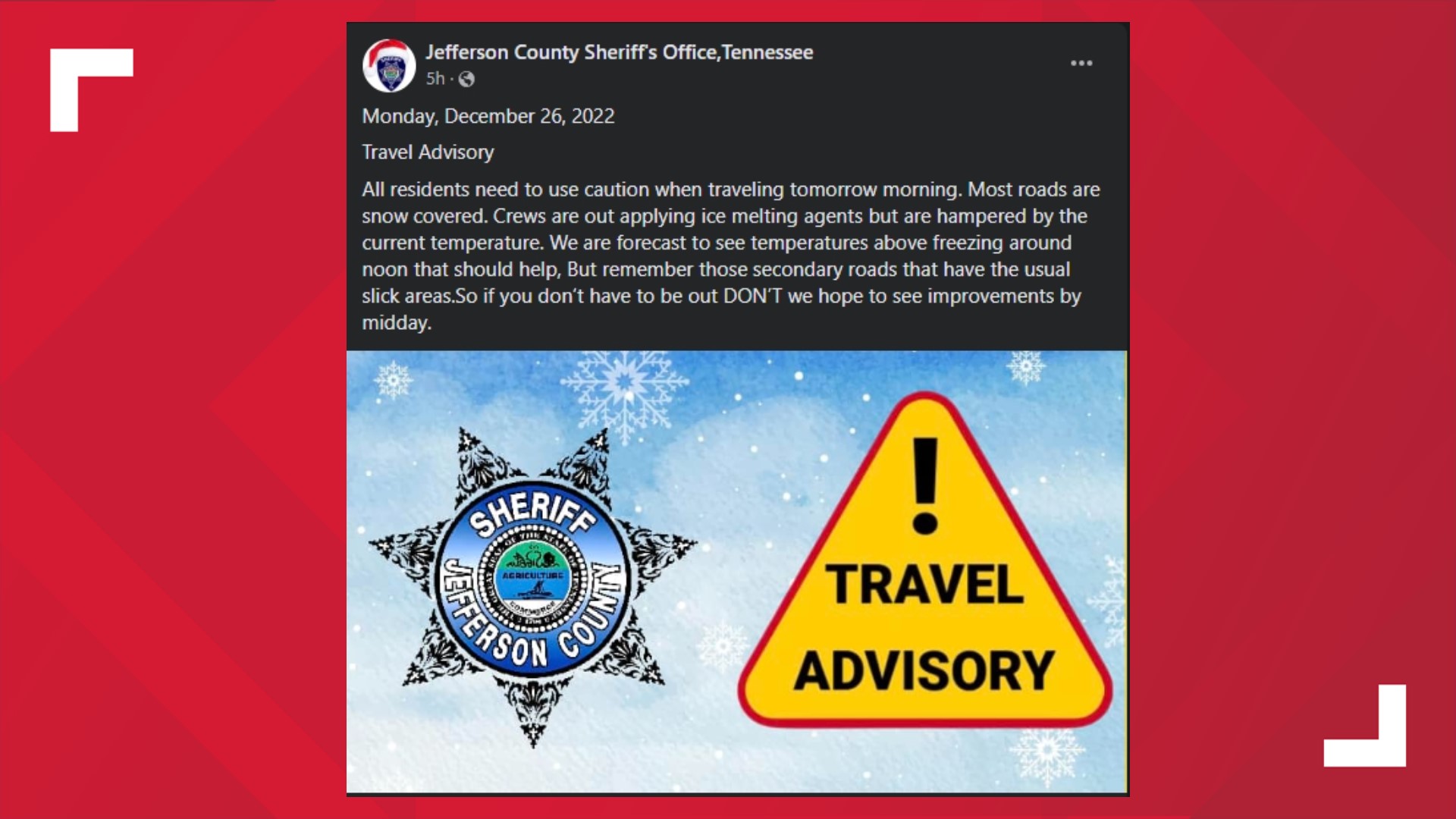 Crews: Beware of black ice overnight on East Tennessee roads | wbir.com