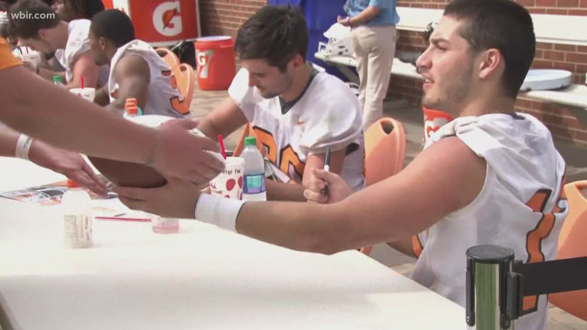 We're just weeks away from the start of football season, and Tennessee fans got the chance to watch practice and get some autographs at Fan Day.