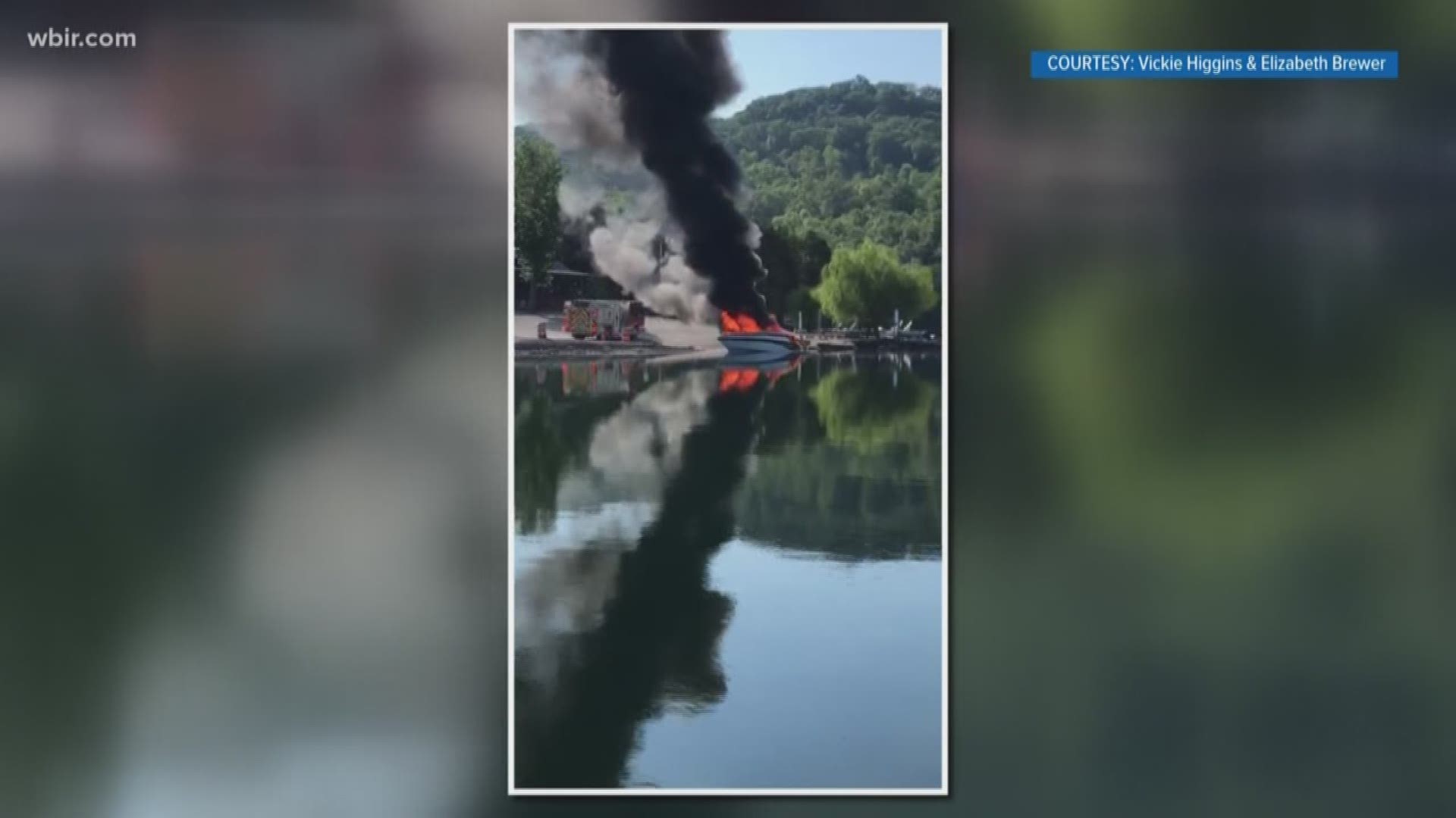 New at noon - one person is being treated for burns after a boat caught fire on Norris Lake. It happened around 9:30 this morning near Lakeside Campground in New Tazewell.