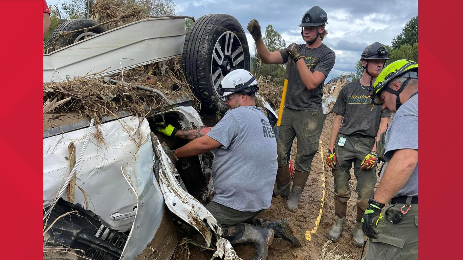 On Monday, county officials said more than 100 first responders were searching through debris.