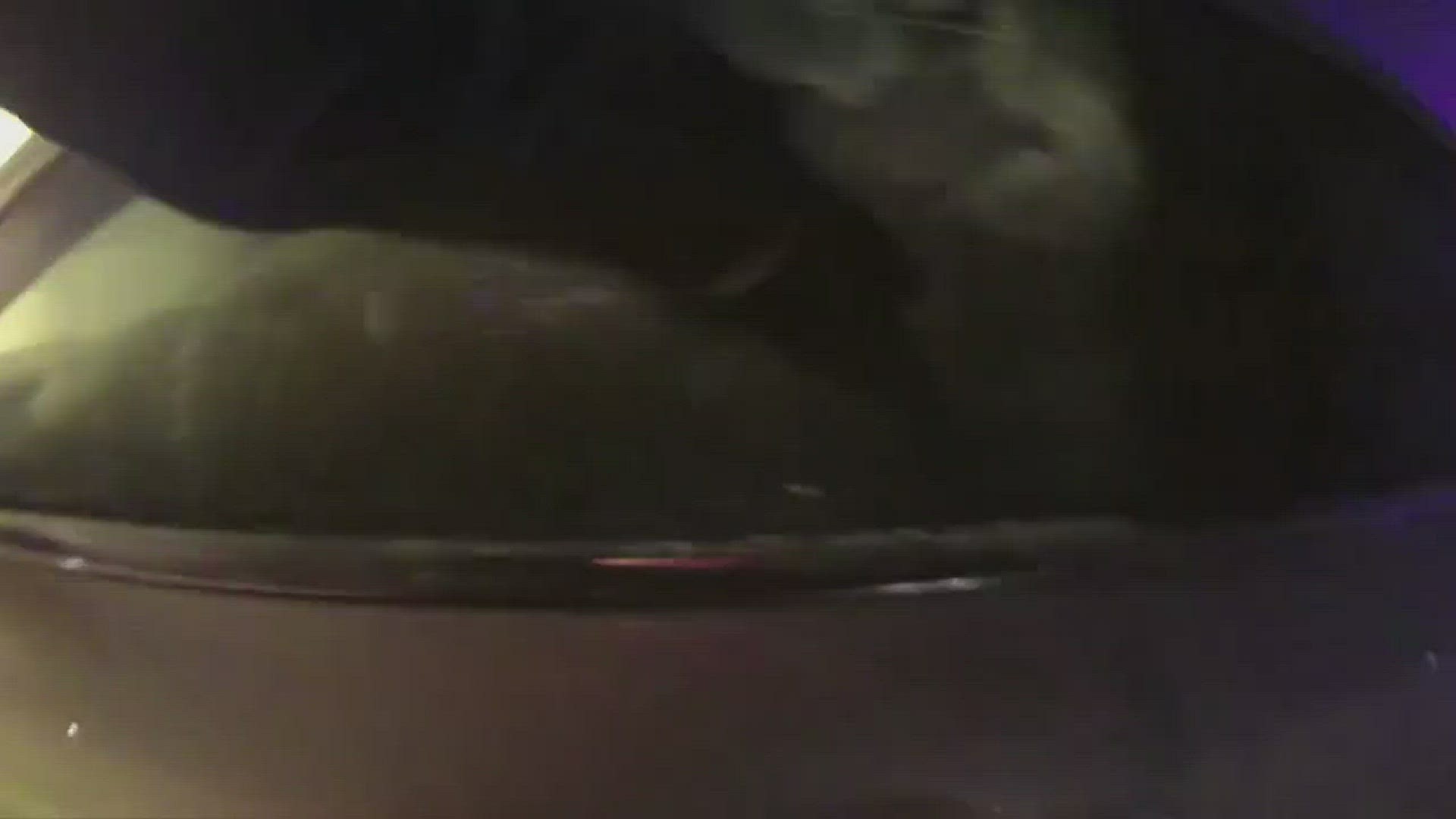 Watch a Spokane police officer smash a window and pull a woman to safety.
