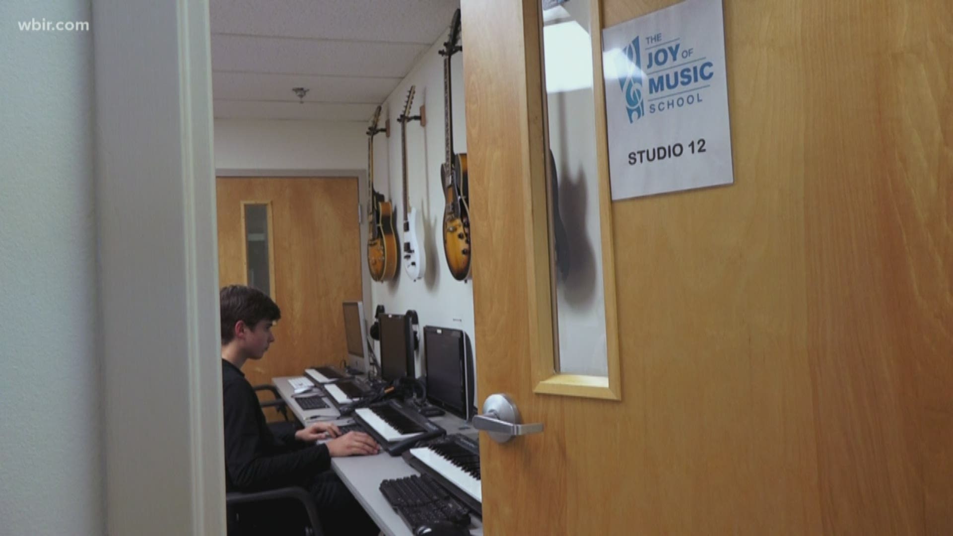 A Student at the Joy of Music school will soon hear professional musicians perform a song that he wrote on the computer, joyofmusicschool.org.  Feb.3, 2020-4pm