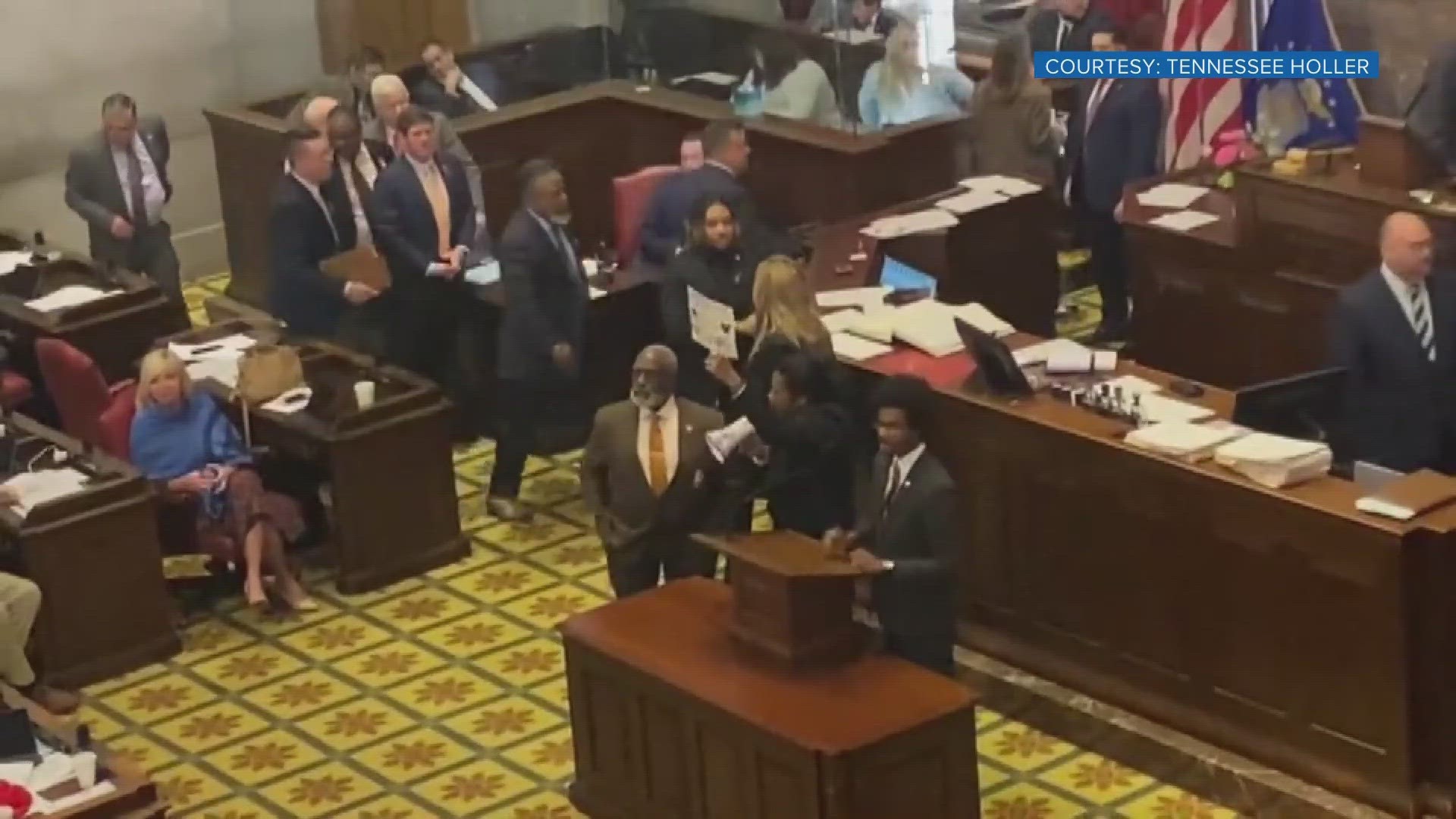 History played out in the state capitol in Nashville  yesterday when house republicans expelled two Democratic Representatives Justin Jones and Justin Pearson