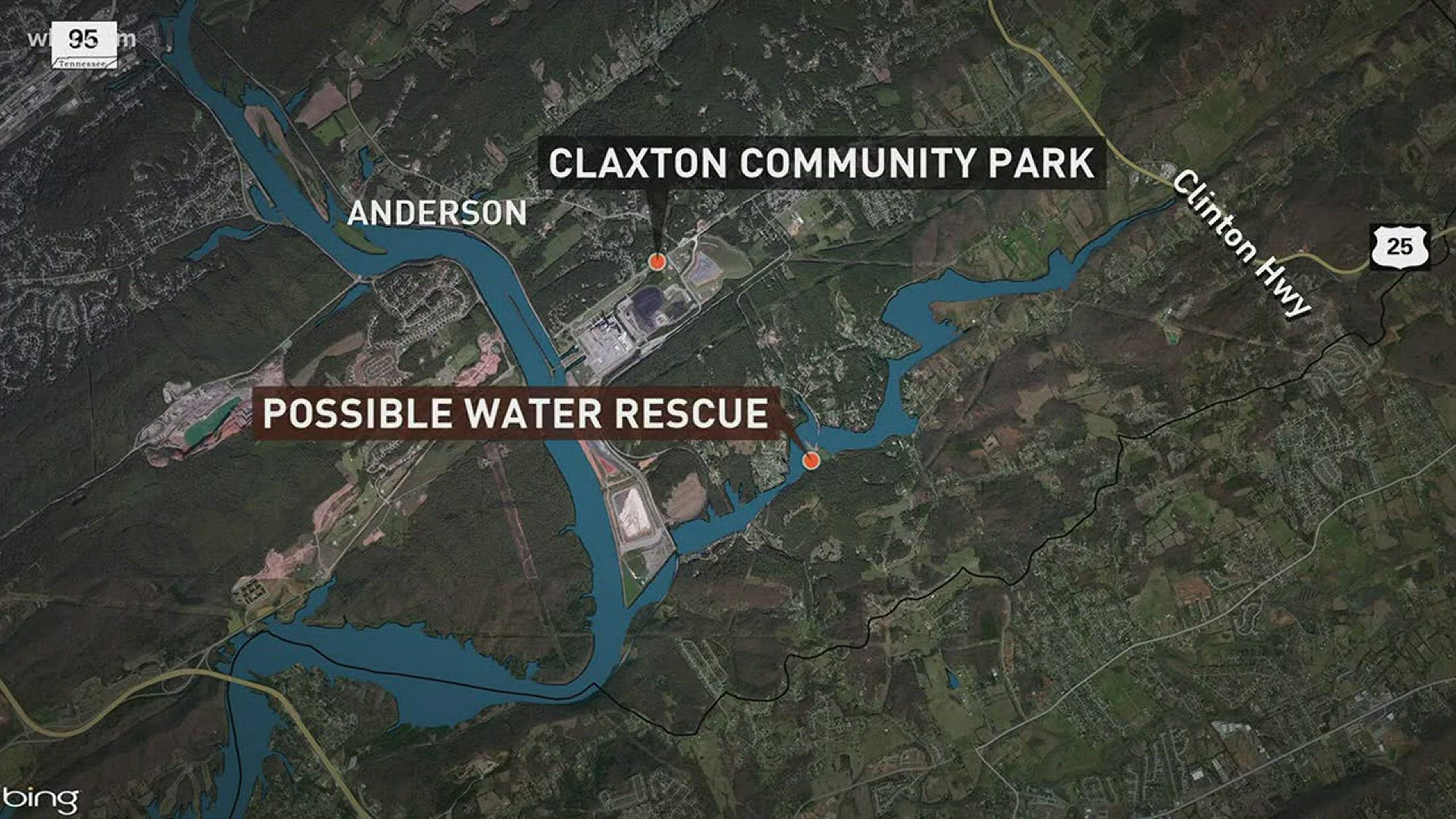 Anderson County Dispatch says crews are on the scene of a possible water rescue Sunday afternoon.