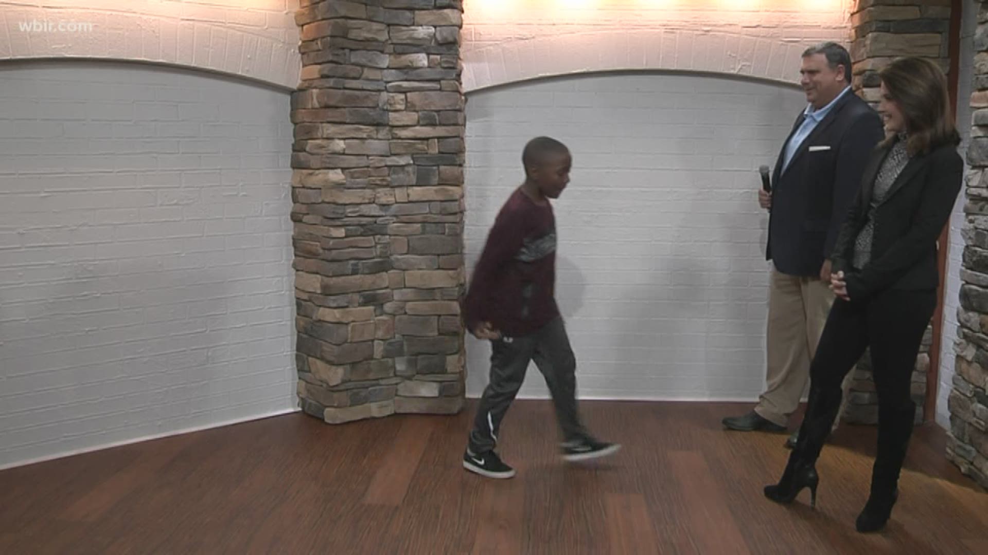 Junior anchor Azariah Arnold has some amazing dance moves. He shared some of them with Russell & Beth. Nov. 12, 2019-4pm.