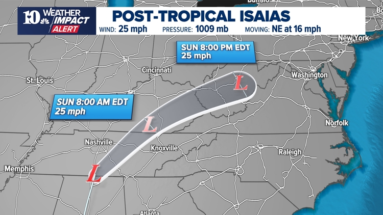 Gradient Cooling Systems Weather Impact Alert | The remnants of Isaias will bring tropical ...
