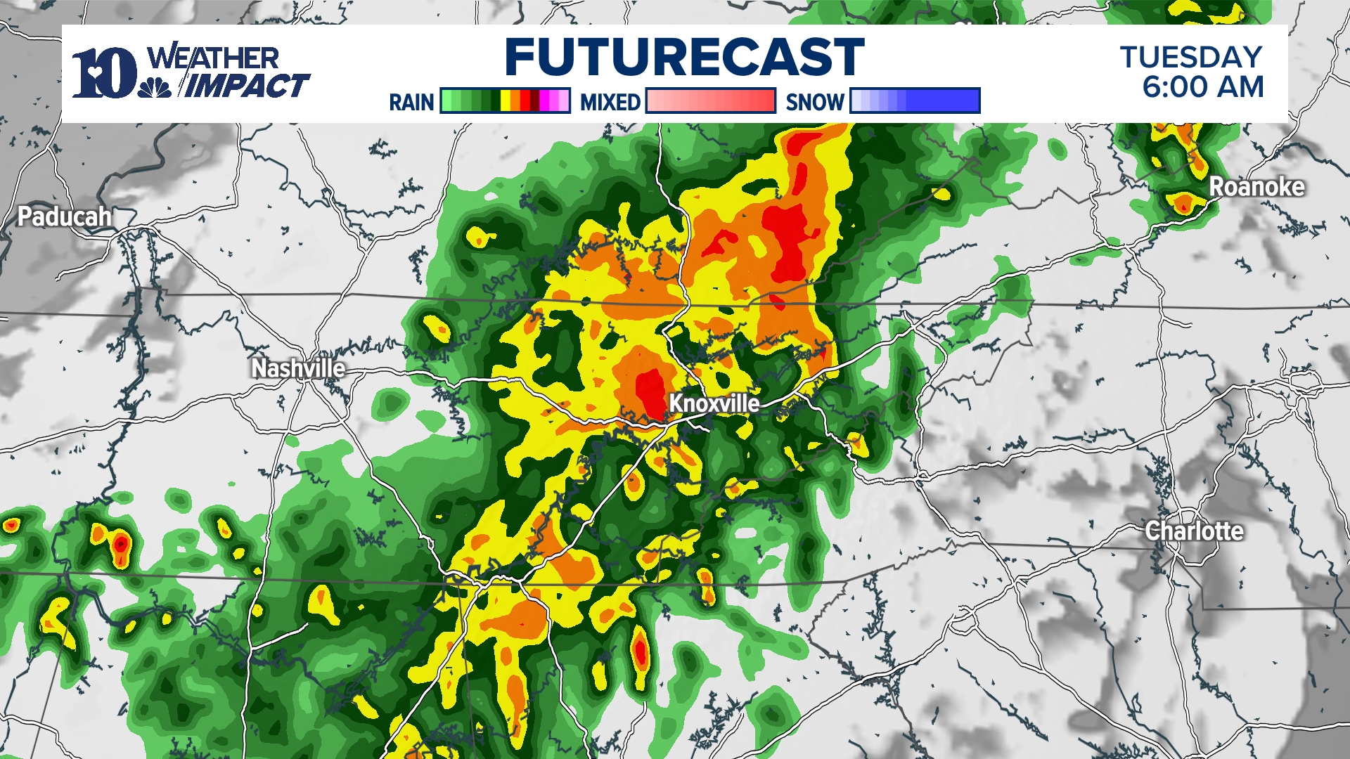 Weather Impact Alert: Heavy rain and gusty winds this morning, and ...