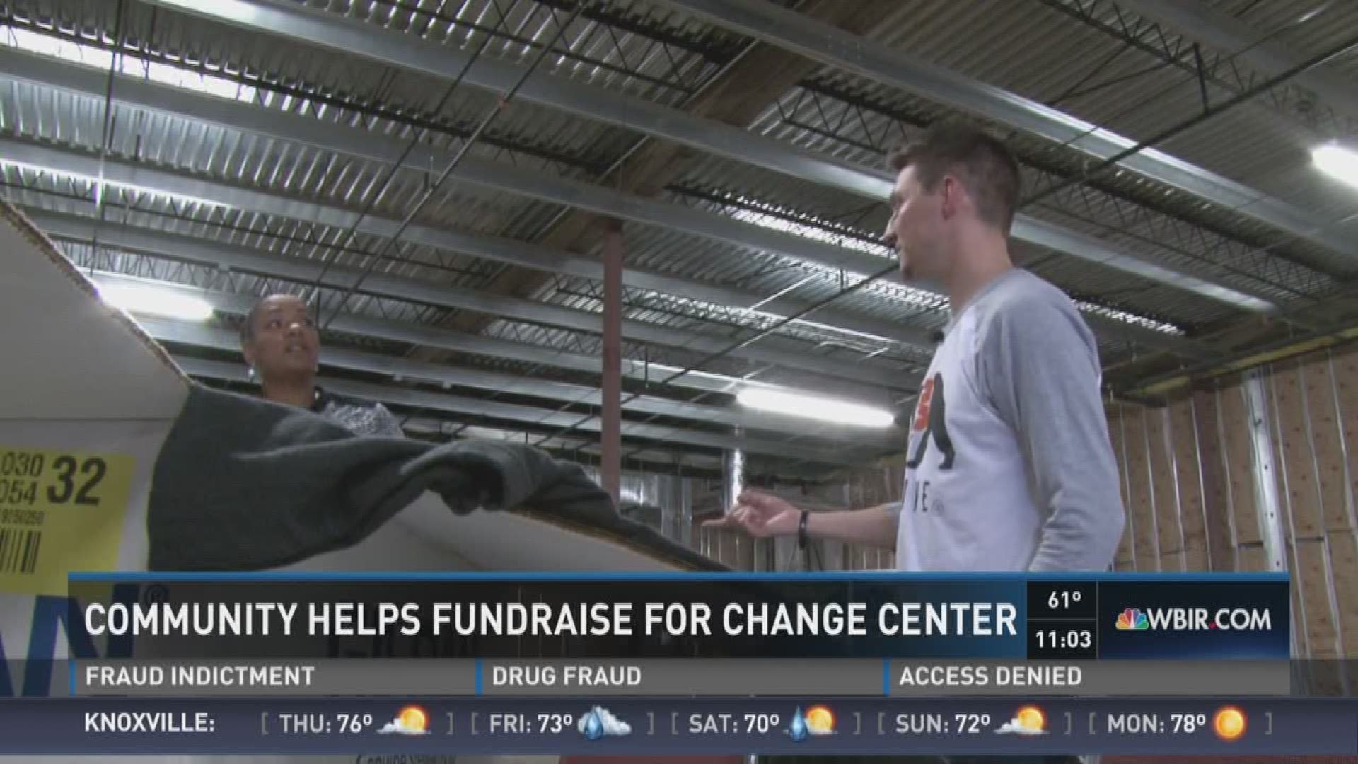 10News anchor Kendall Morris shows us  how East Tennesseans are pitching in to help the Change Center become a reality. (5/18/16)