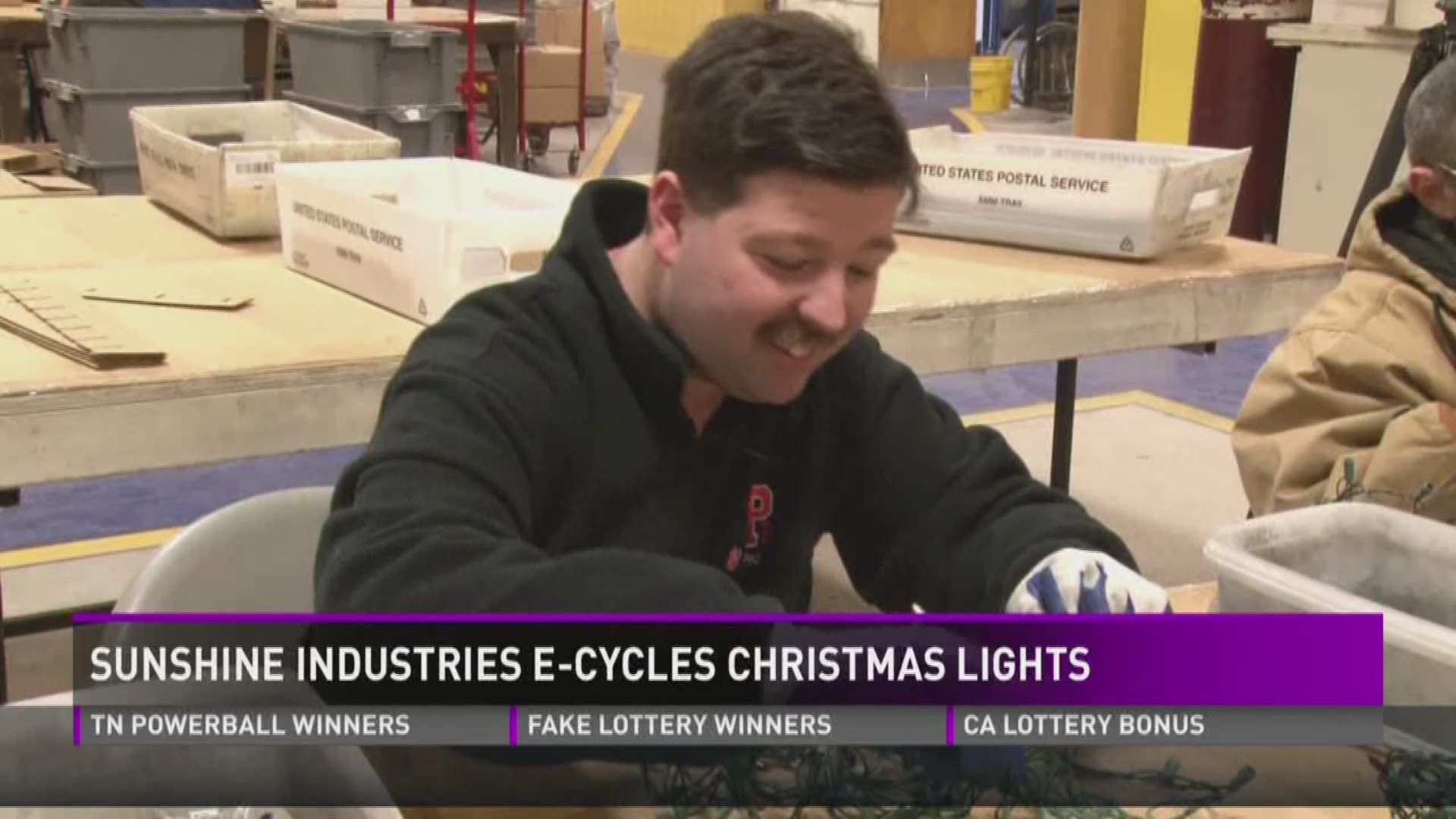 Sunshine Industries helps workers reclaim Christmas lights and earn pay. Jan. 15, 2016