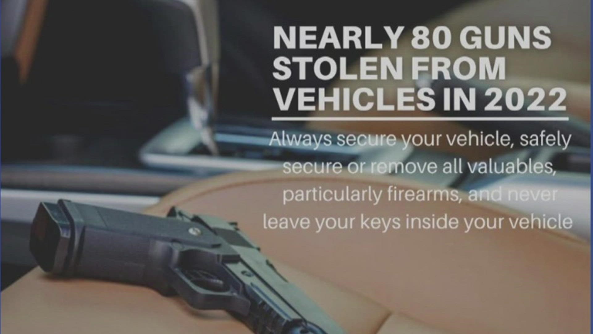 The director of the TBI and former Knoxville Police Chief said that Tennessee leads the nation in the number of firearms stolen from cars.