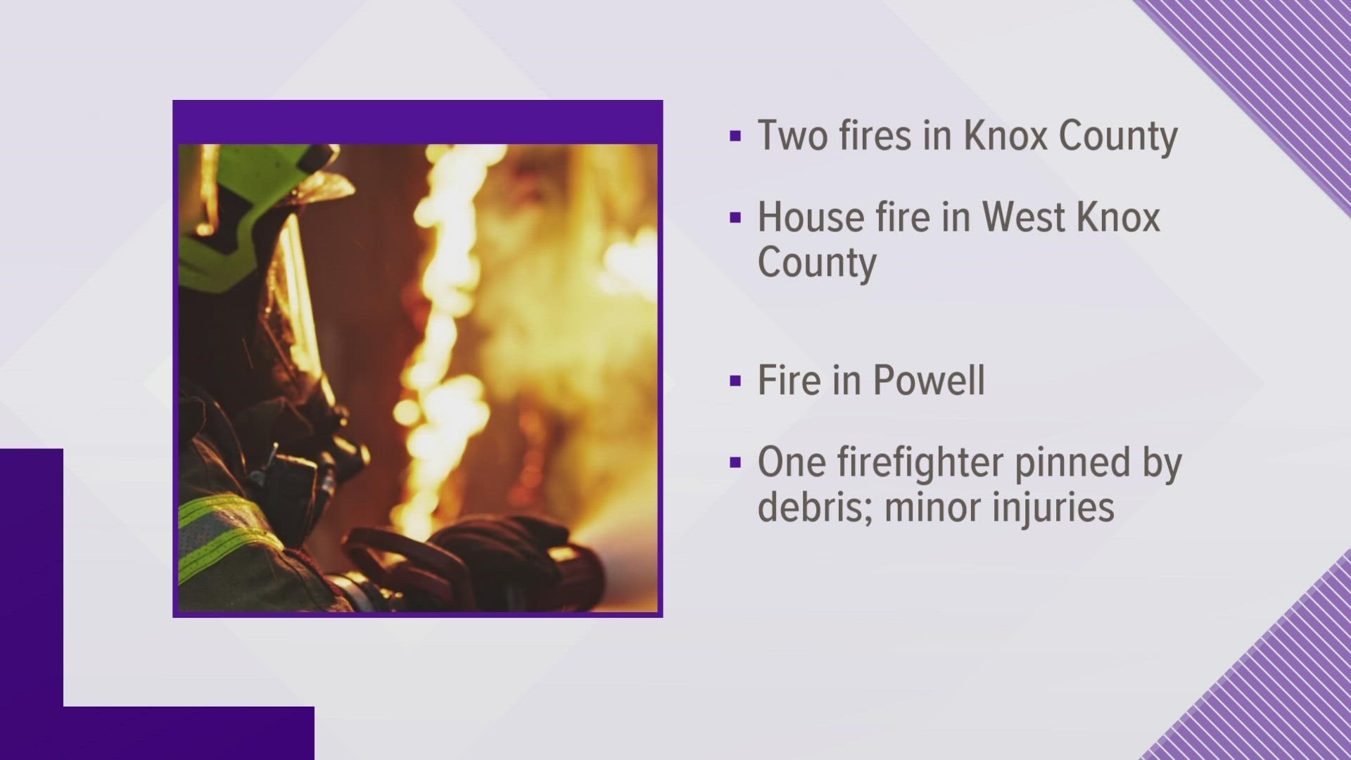 Rural Metro responded to two separate house fires on Christmas Eve. One on Crowne Point in West Knox County and one in Powell.