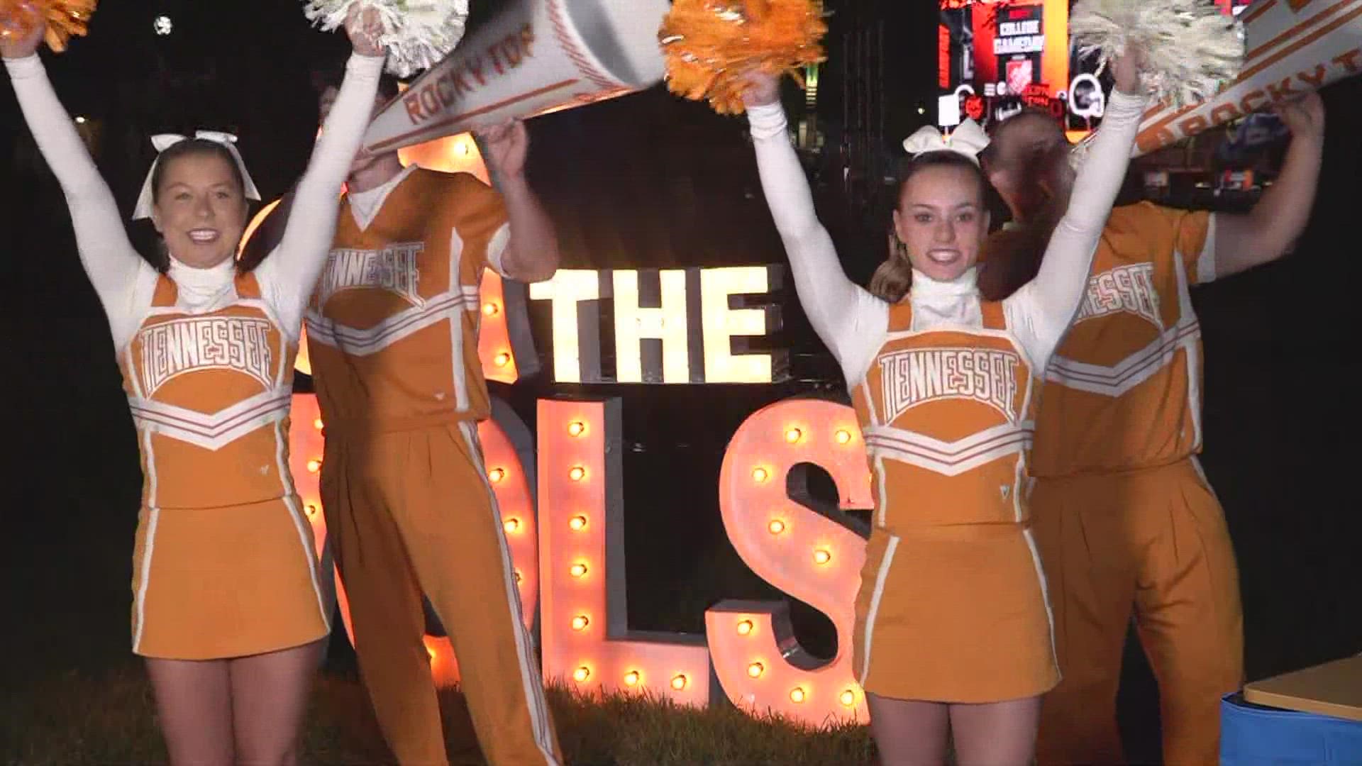 The Tennessee Cheerleaders have been practicing every day ahead of the big game on Saturday!