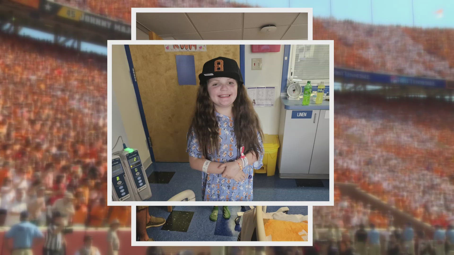 Charleston Horton is a 9-year-old girl undergoing treatment at the East Tennessee Children's Hospital. Two Tennessee quarterbacks recently paid her a visit.