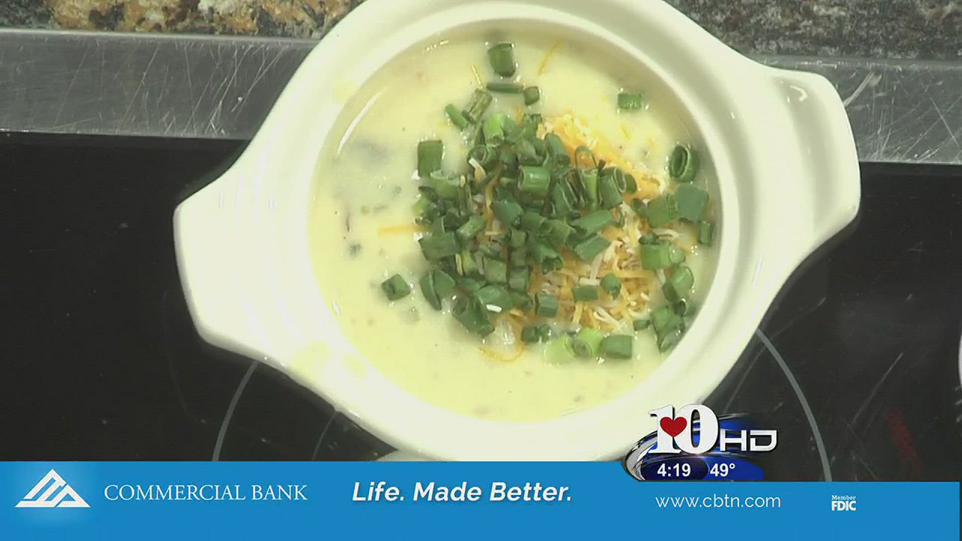 January 29
Live at Five at 4
Chef Roman Campbell prepares a recipe for loaded potato soup
