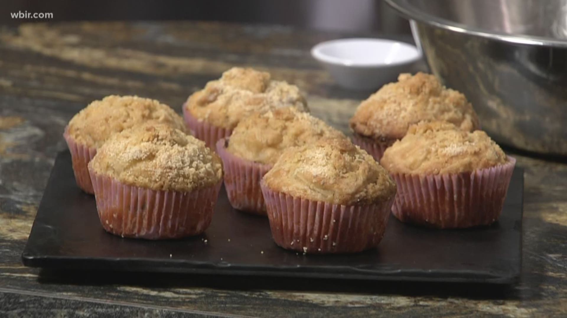 We're joined in the kitchen by Mahasti Vafaie from Tomato Head. She's showing us how to make apple honey muffins.