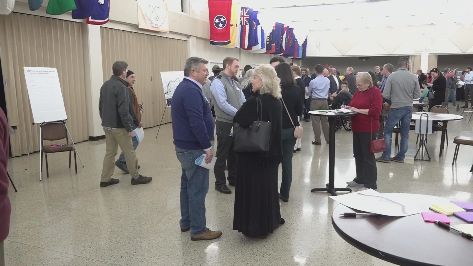 People had a chance to learn more about a proposed bridge across the Tennessee River, the Urban Wilderness Gateway Park and Sevier Ave. Streetscape projects.