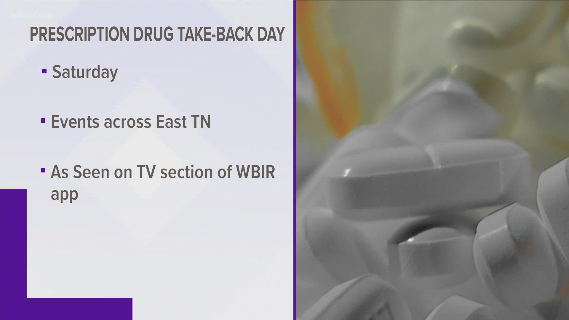 Law enforcement, pharmacies and community groups across East Tennessee are hosting events to collect unwanted medications.