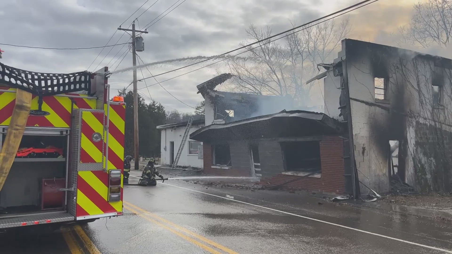 The fire was reported in the area of Midtown Elementary School and Piney Grove Baptist Church.