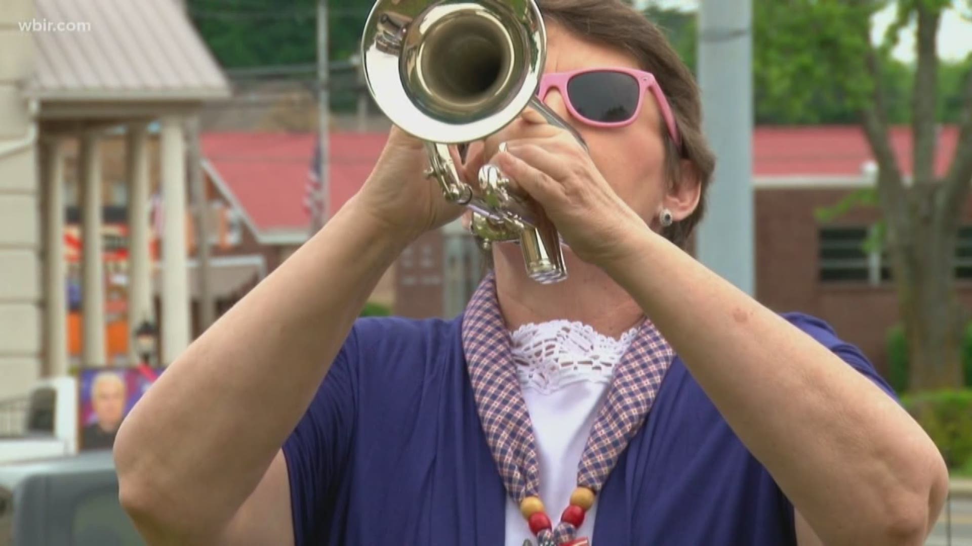 And finally, honoring the fallen this memorial day is one woman who has played taps for veterans for 40 years.