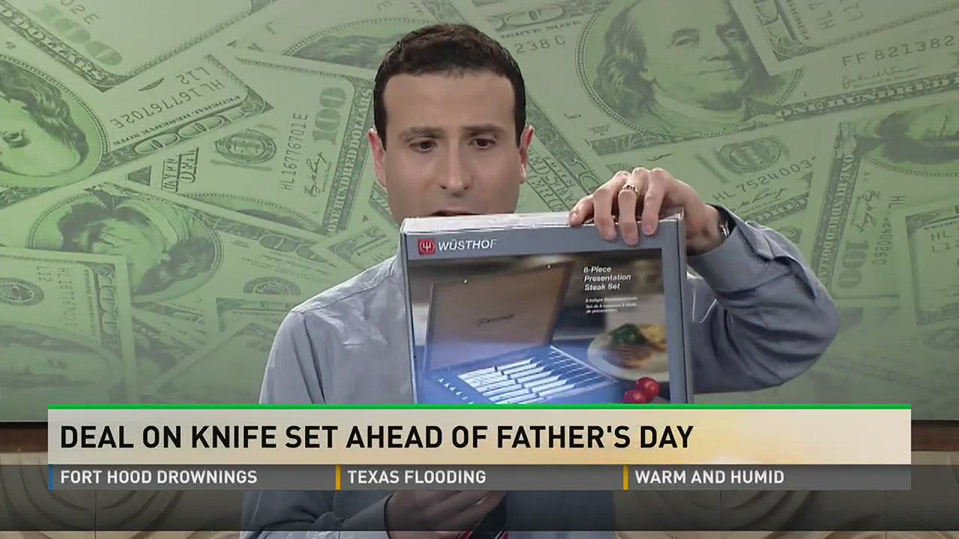 Money man Matt Granite shows how to save on a knife set ahead of Father's Day.