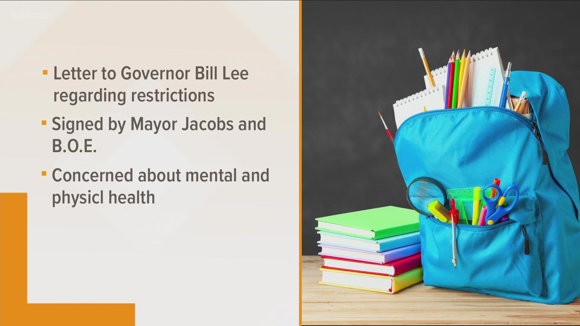 In a letter, KCS Superintendent Thomas, Mayor Jacobs and all 9 BOE members tell Lee participation in extracurricular activity "keeps our students off the streets."