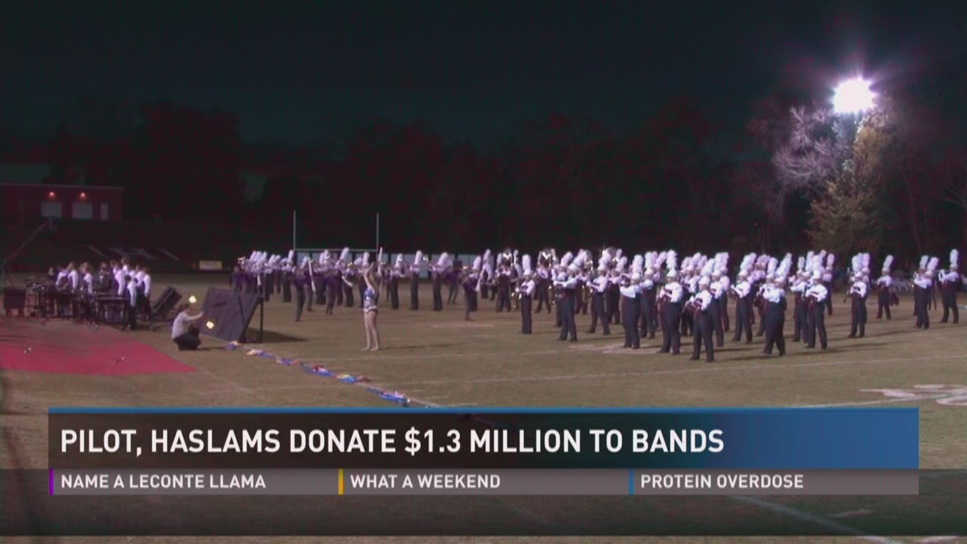 Aug. 17, 2017: Pilot Flying J and the Haslam Family Foundation are donating $1.3 million to Knox county Schools to support the high school bands.