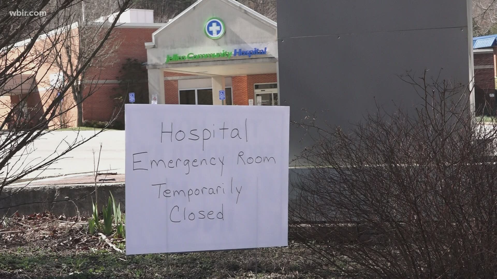 The sign says it's only temporary, but the city kicked the hospital company out of town -- leaving Jellico without a hospital.