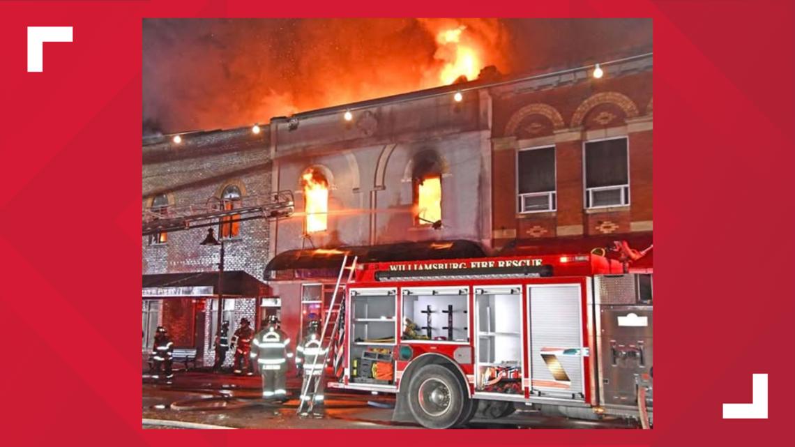 Multiple agencies respond to fire in downtown Williamsburg