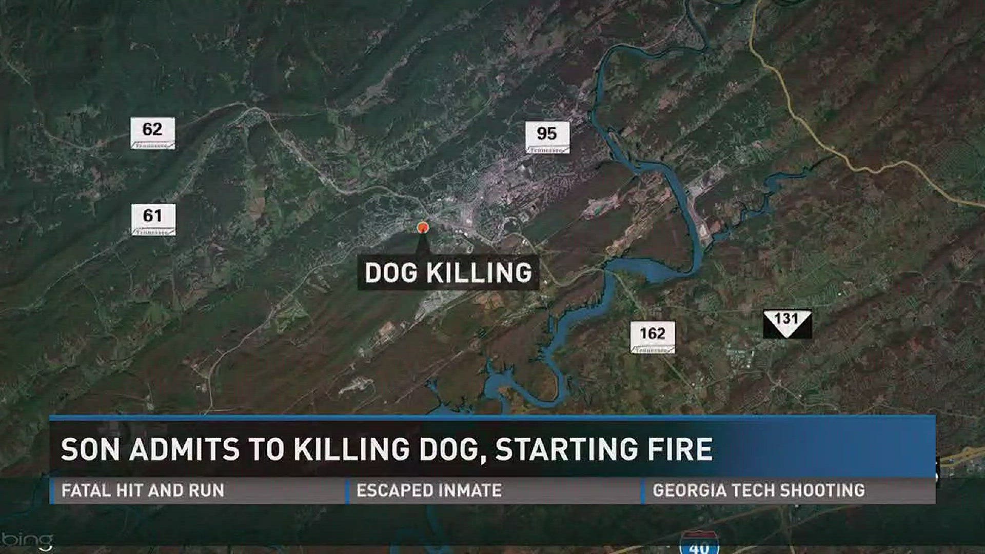 Son admits to kill dog, starting fire in Oak Ridge.