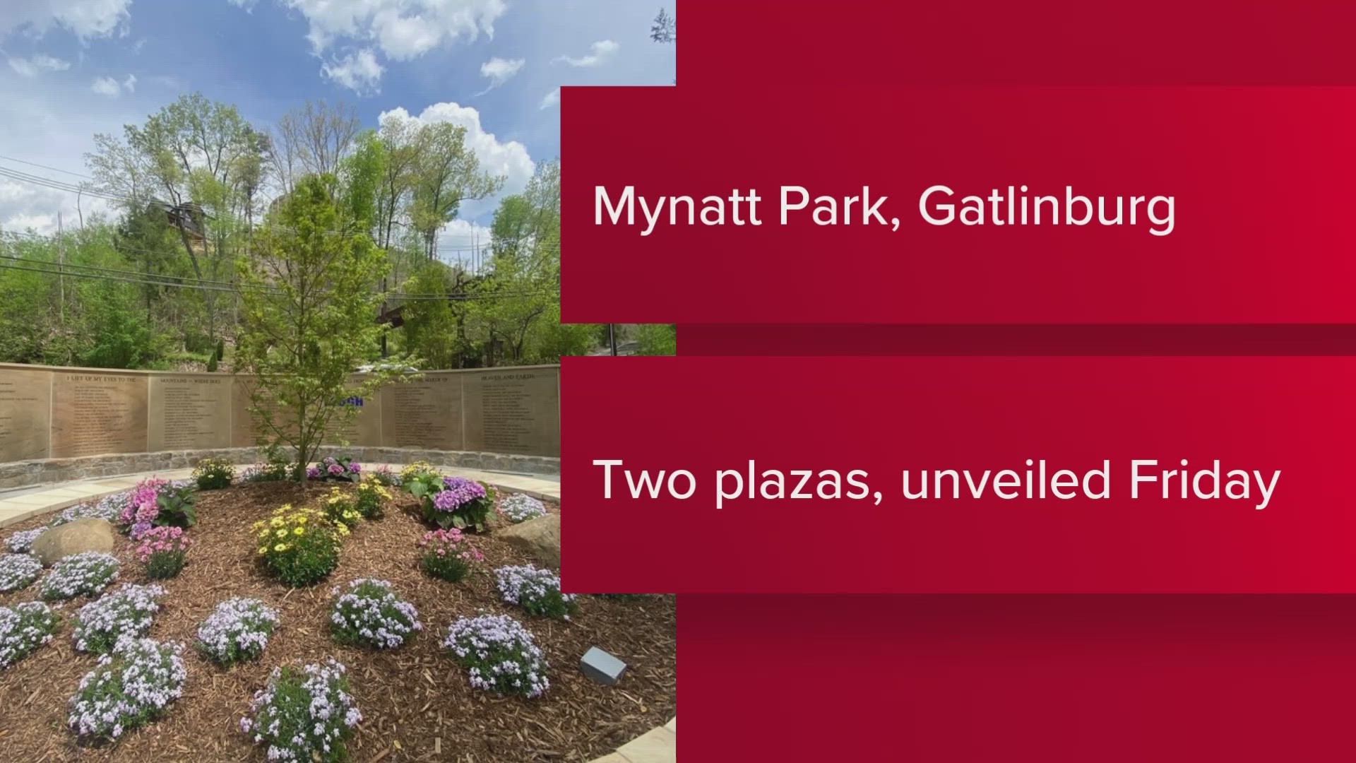 The ceremony is expected to be at 2 p.m. at Mynatt Park in Gatlinburg.