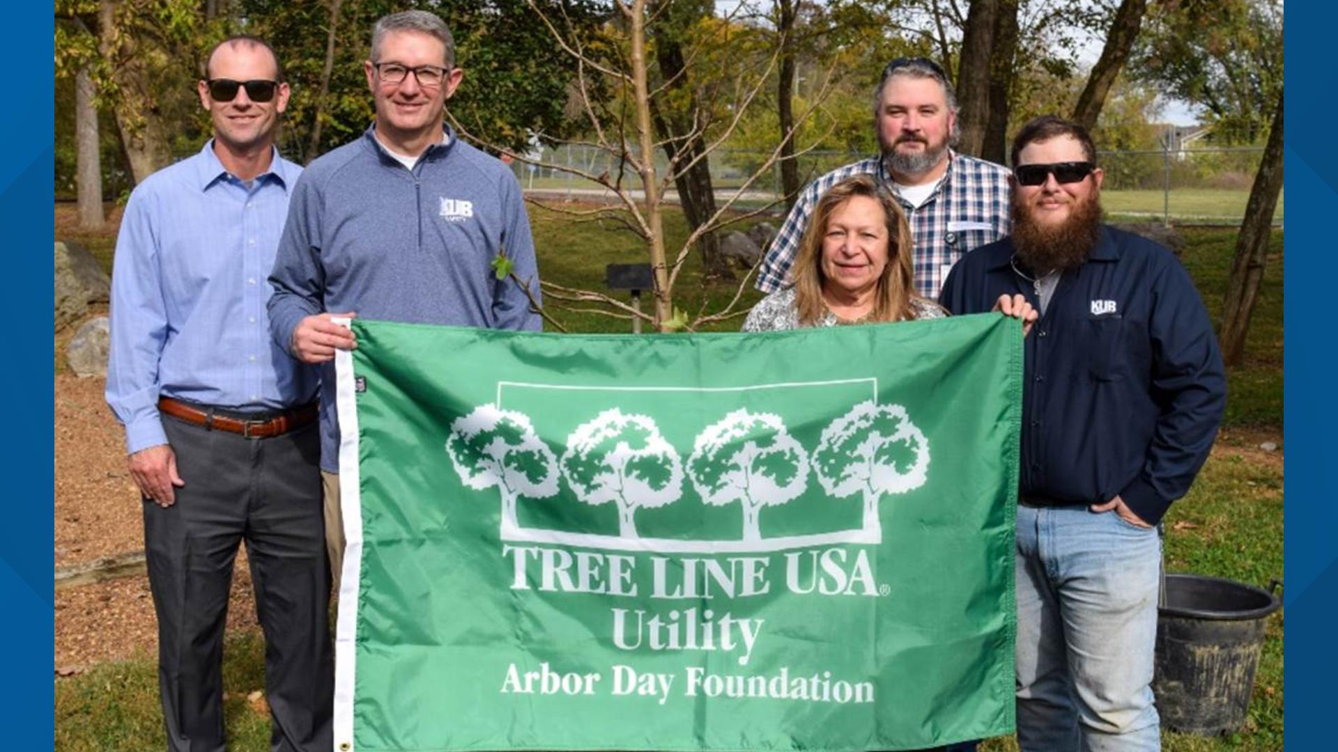 KUB celebrates 23rd Arbor Day Tree Line USA award