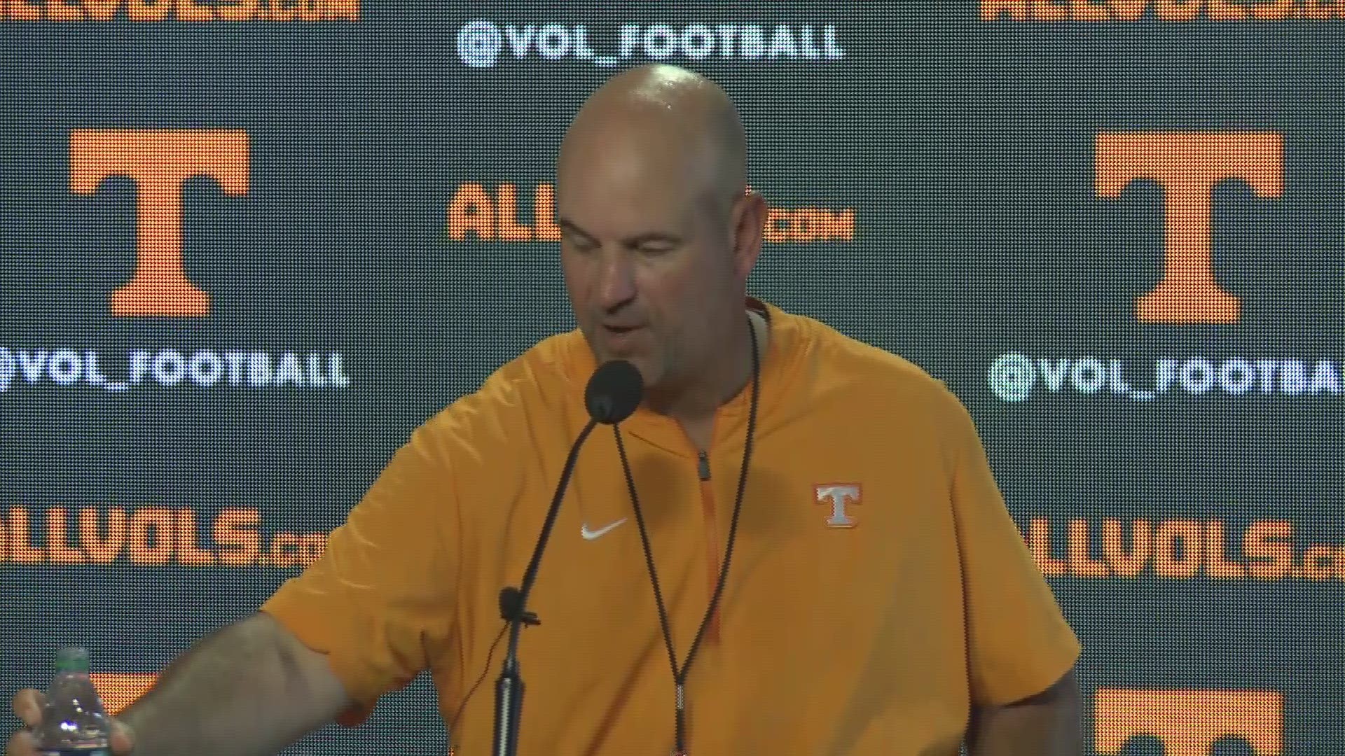 Vols head coach Jeremy Pruitt says Tennessee has no sure starters outside of quarterback.