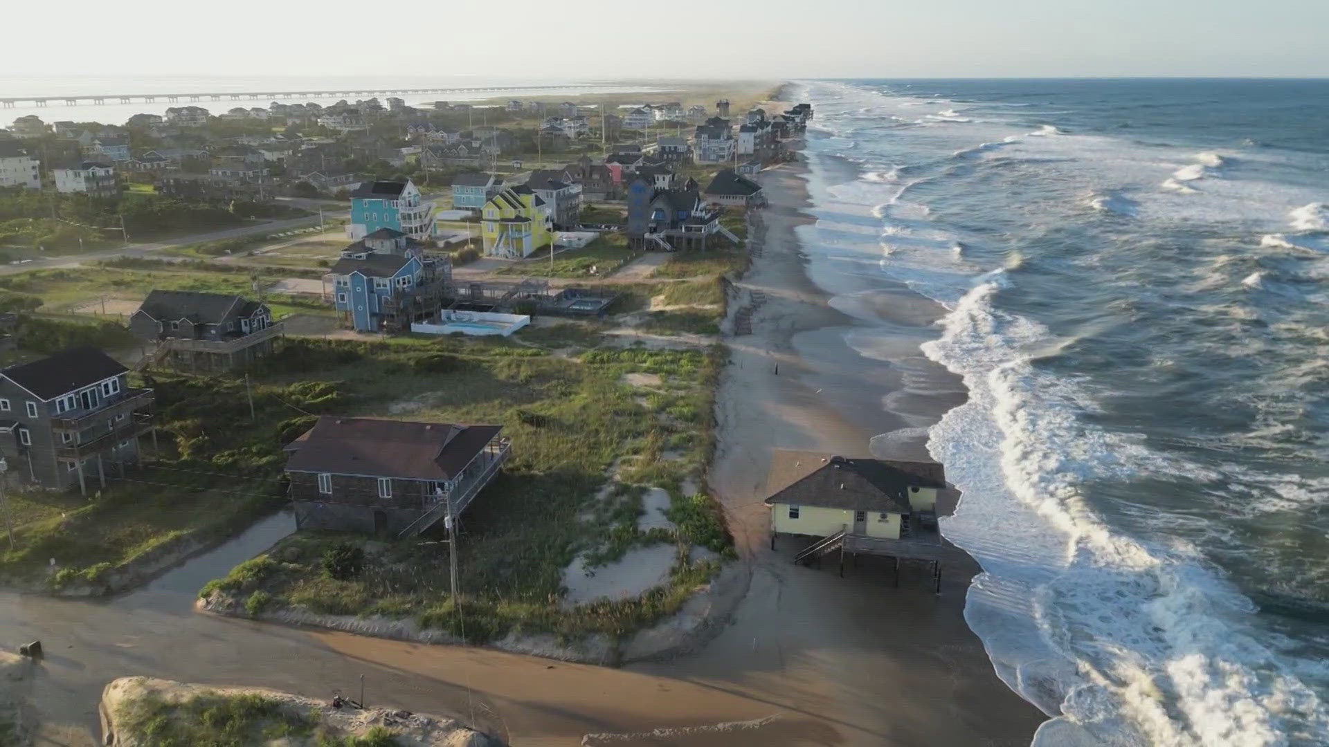 Mandatory evacuations are still in place for the Outerbanks in North Carolina .