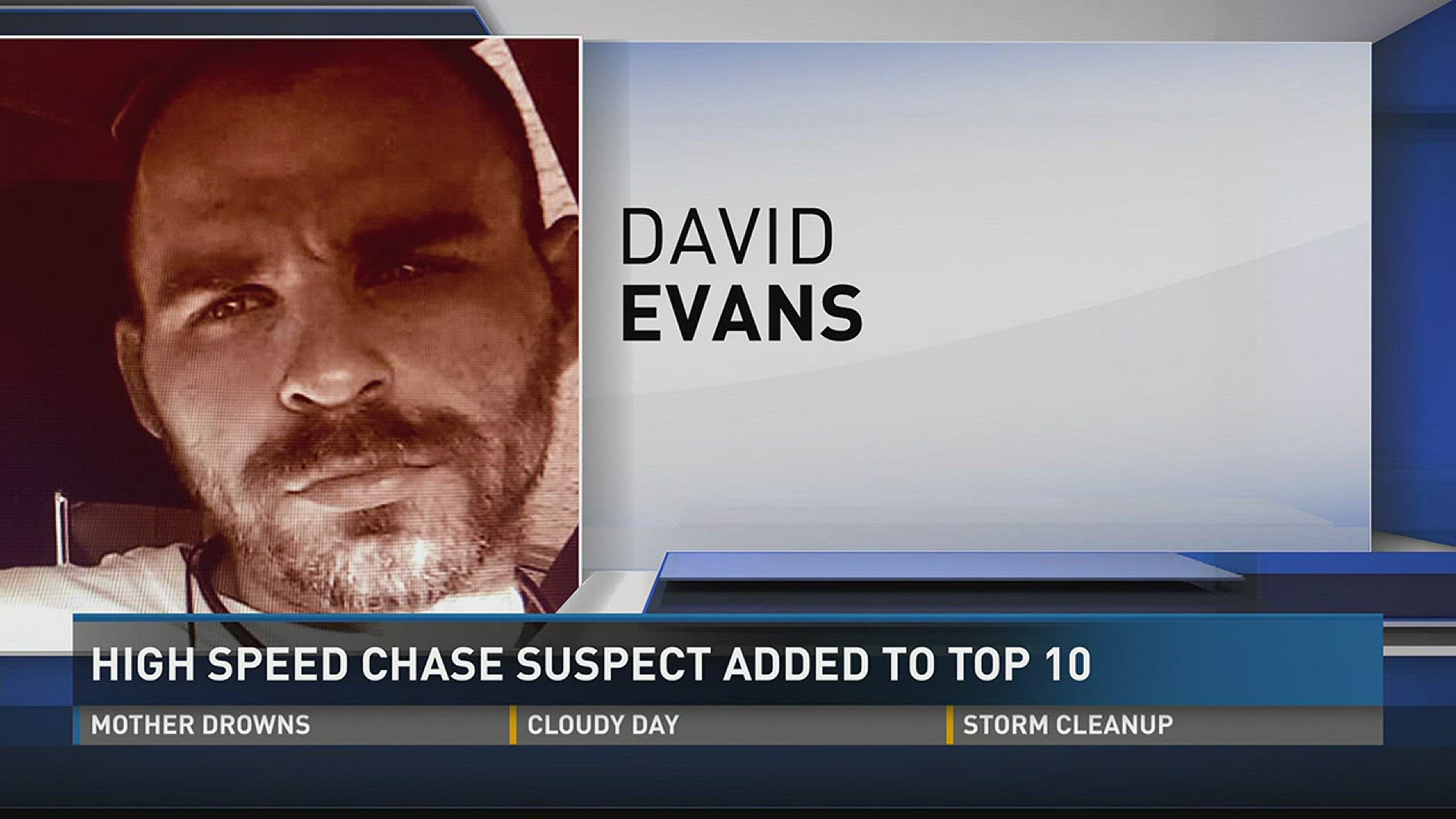 David Evans is considered armed and dangerous. He shot at Claiborne County deputies last week.