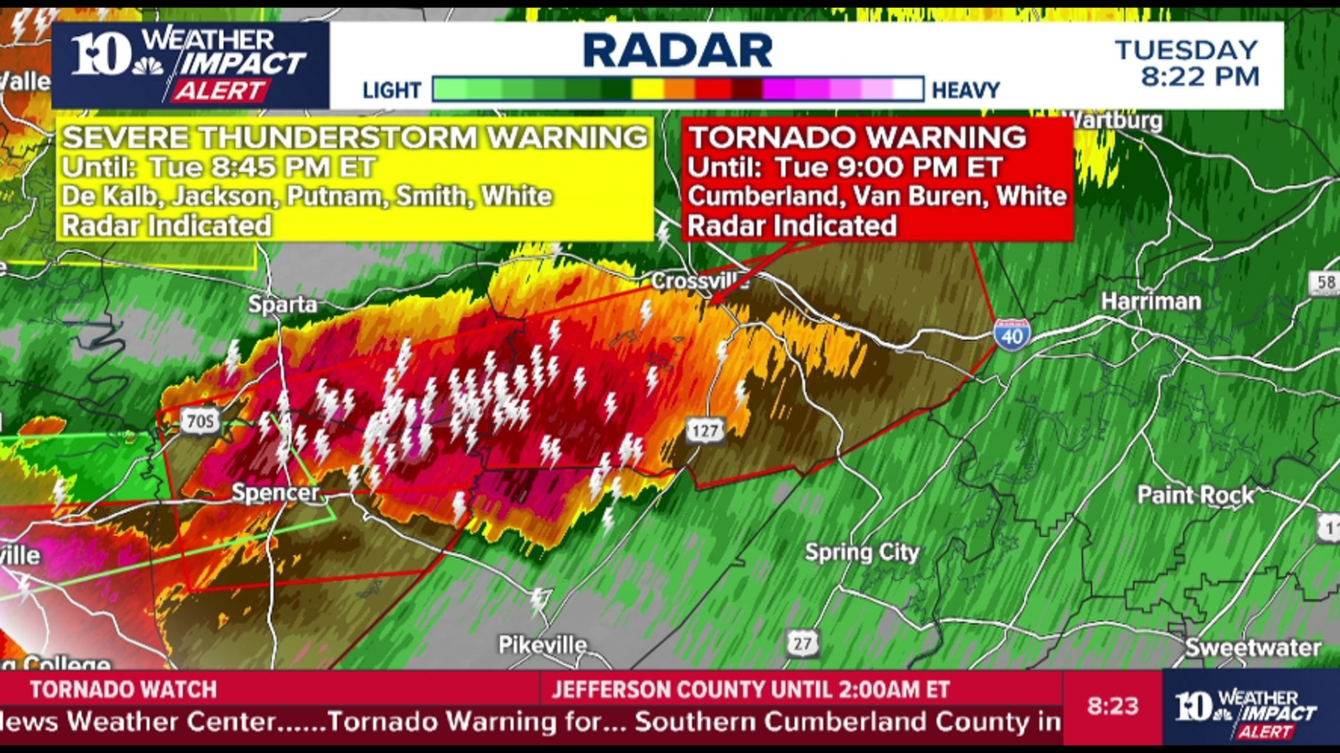 A second round of storms is moving into East Tennessee and Kentucky tonight. Make sure to keep your phones charged and have ways to receive alerts!