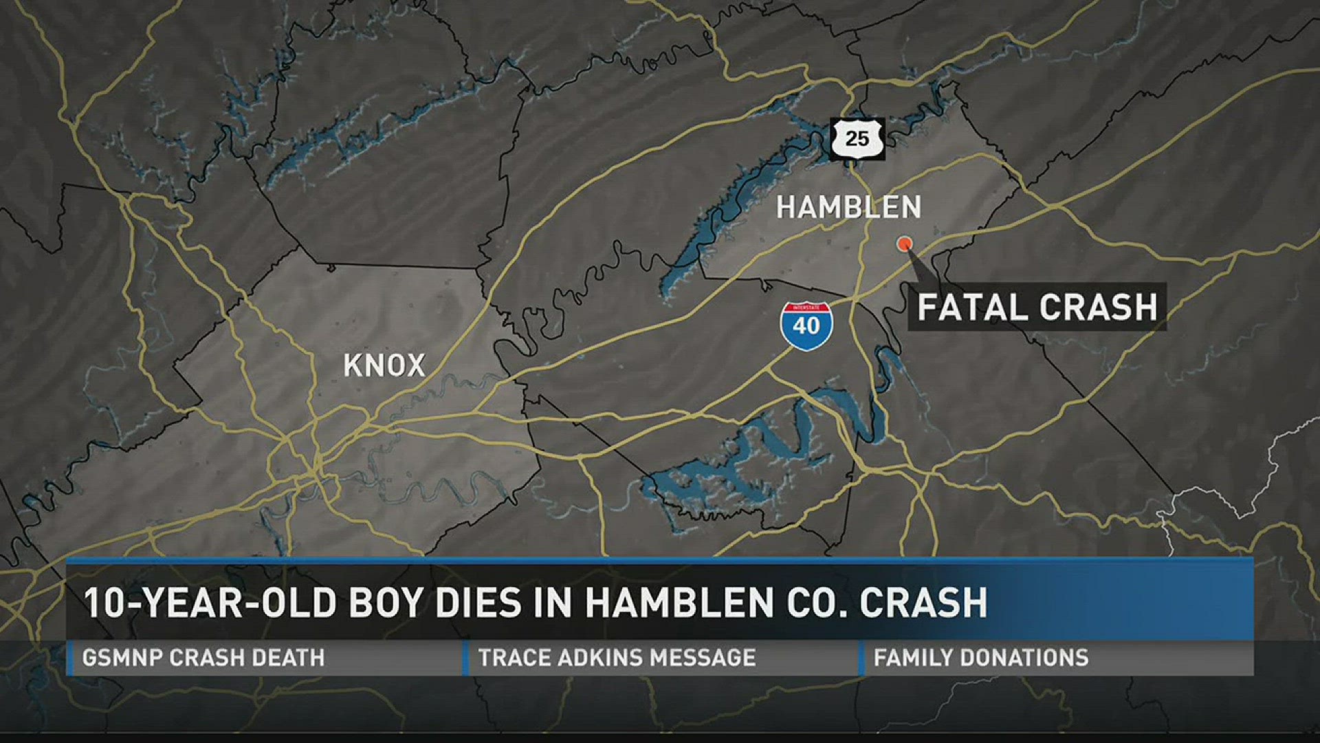 A 10-year-old boy died in a Hamblen County crash on Thursday afternoon.