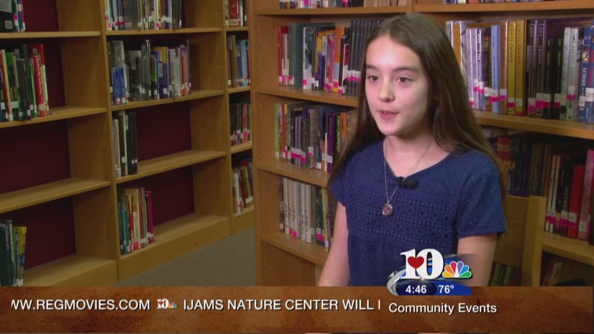 Sixth grade student transforms her love of reading into a community book sharing experience. 3-29-17 Live at Five at Four