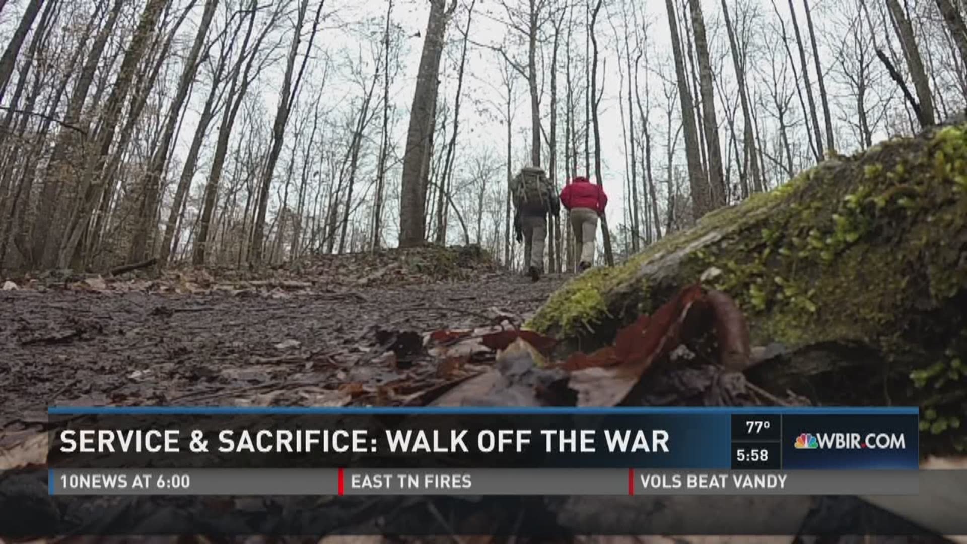 Call it a therapeutic walk in the woods.  It's a walk that will take one retired Marine in Tennessee until late summer to finish. 10News anchor John Becker tells us the story of a soldier who will walk two thousand miles...as he carries a reminder of the