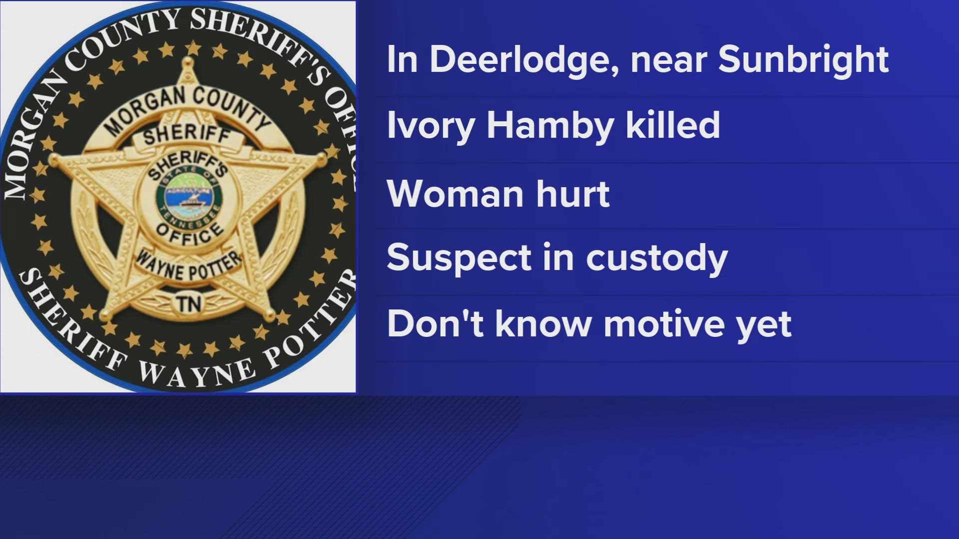 1 dead, 1 wounded after shooting in Morgan County | wbir.com