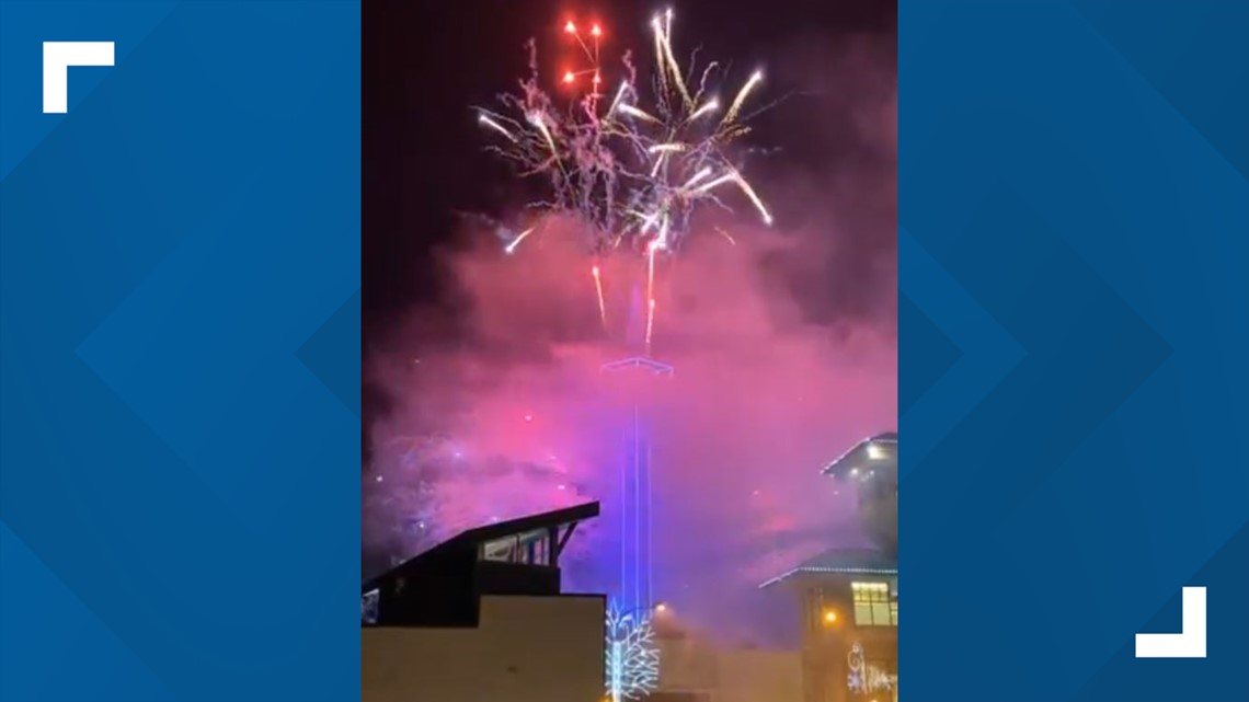 Fireworks light up the sky in Gatlinburg to ring in the New Year