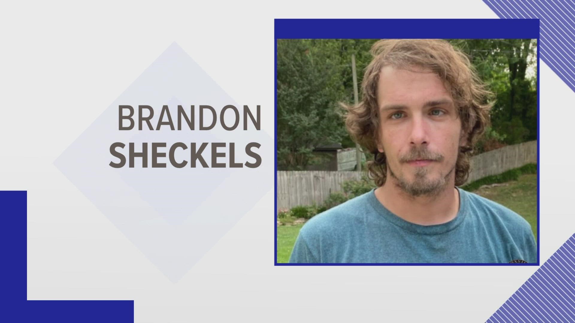 Police said Brandon Sheckels, 35, left his home at around 8 p.m. on Aug.2 on foot and has not been seen since.